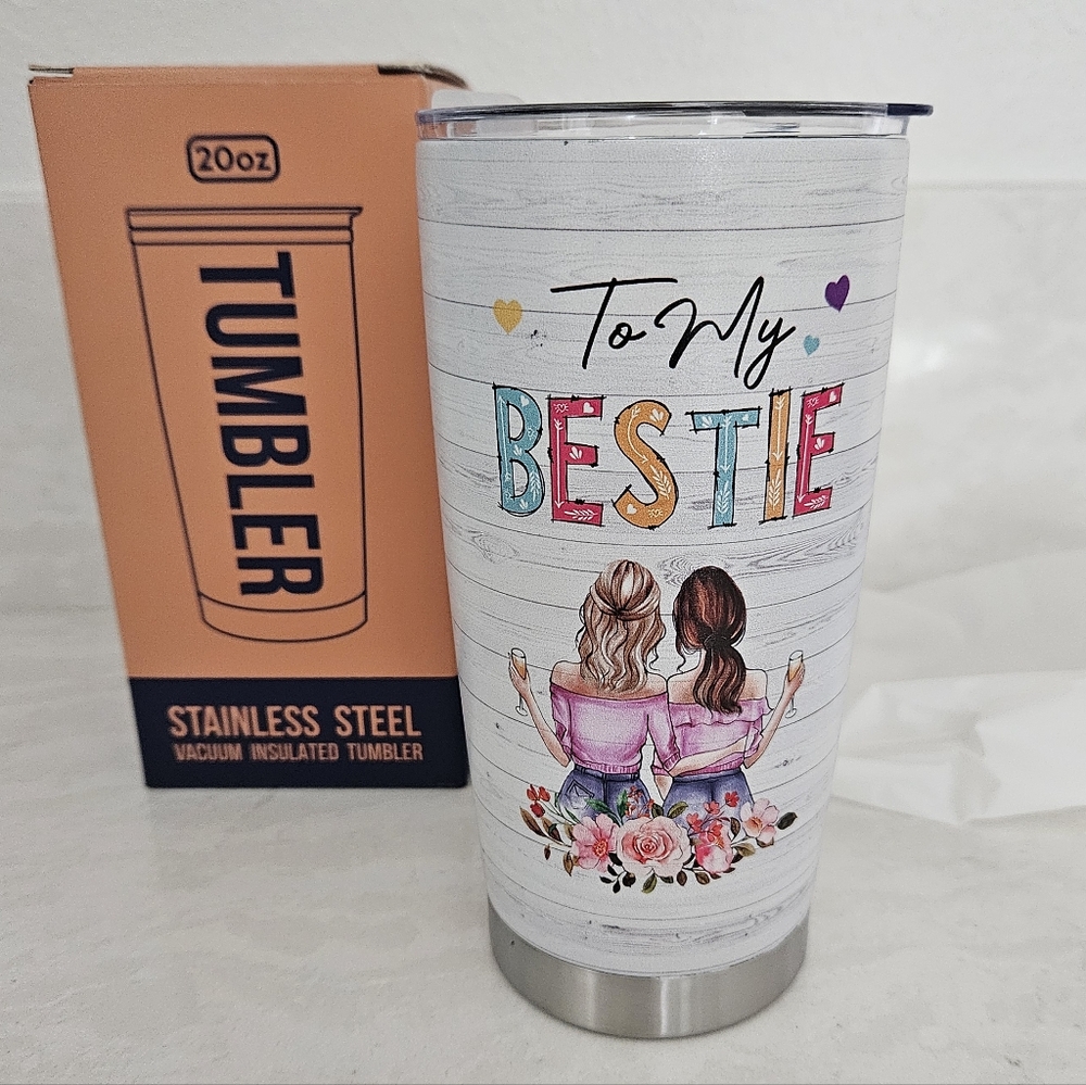 Colorful 'To My Bestie' 20oz Tumbler